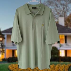 Clubhouse Collection Masters Golf Augusta National Polo Shirt XXL Green Striped